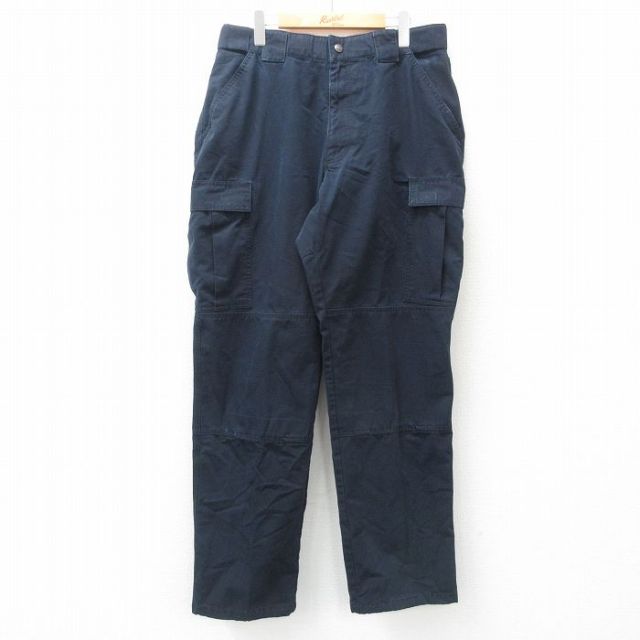 W34★古着 5.11 タクティカル カーゴ パンツ メンズ リップストップ ダブルニー 紺 ネイビー 25mar04 中古 ボトムス ロング