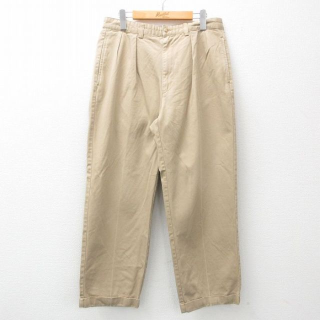 W32★古着 ラルフローレン Ralph Lauren ブランド チノ パンツ チノパン メンズ コットン ベージュ カーキ 25mar04 中古 ボトムス ロング