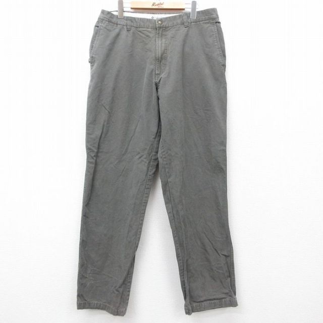 W35★古着 コロンビア COLUMBIA パンツ メンズ 00年代 00s コットン 濃グレー 25mar06 中古 ボトムス ロング