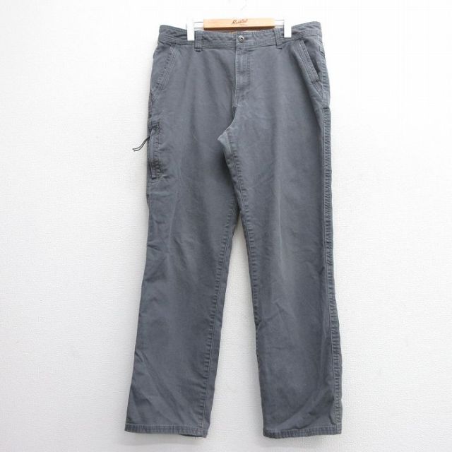 W36★古着 G.H.BASS パンツ メンズ ダック地 濃グレー 25mar07 中古 ボトムス ロング