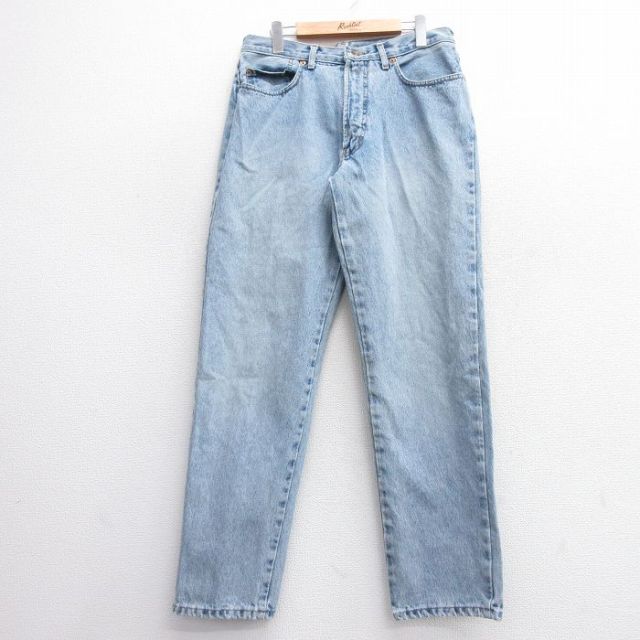 W33★古着 ジーンズ メンズ 00年代 00s コットン カナダ製 紺 ネイビー デニム 25mar08 中古 ボトムス ジーパン Gパン ロング パンツ