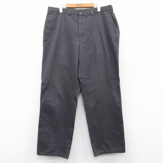 W38★古着 セントジョンズベイ パンツ メンズ 00年代 00s コットン 濃グレー 25mar08 中古 ボトムス ロング