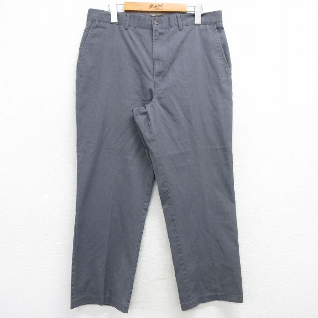 W34★古着 パンツ メンズ グレー 25mar08 中古 ボトムス ロング