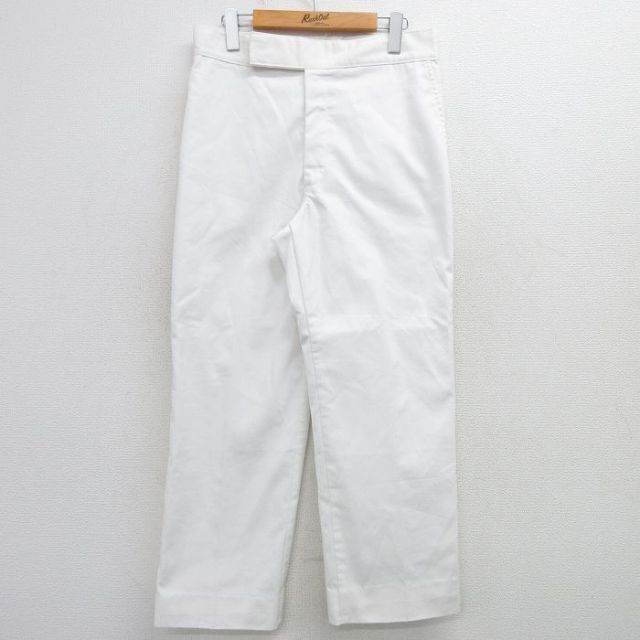 W31★古着 ワーク パンツ メンズ 90年代 90s USA製 白 ホワイト 25mar08 中古 ボトムス ロング