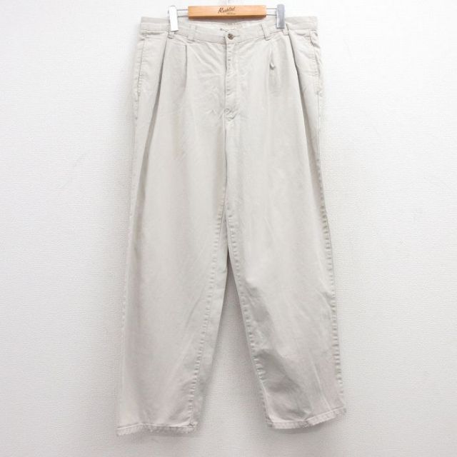 W36★古着 バナナリパブリック BANANA REPUBLIC ブランド チノ パンツ チノパン メンズ 90年代 90s コットン ベージュ カーキ 25mar08 中古 ボトムス ロング