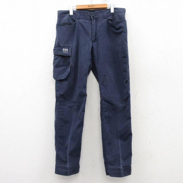 W35★古着 ヘリーハンセン ワーク パンツ メンズ 紺 ネイビー 25mar10 中古 ボトムス ロング