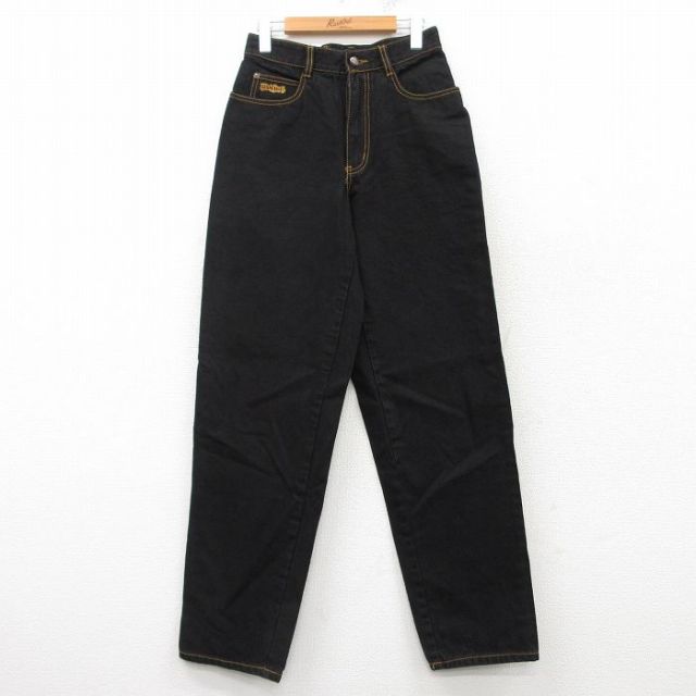 W29★古着 MAJOR DAMERGE ジーンズ メンズ 90年代 90s コットン 黒 ブラック デニム 【spe】 25mar10 中古 ボトムス ジーパン Gパン ロング パンツ