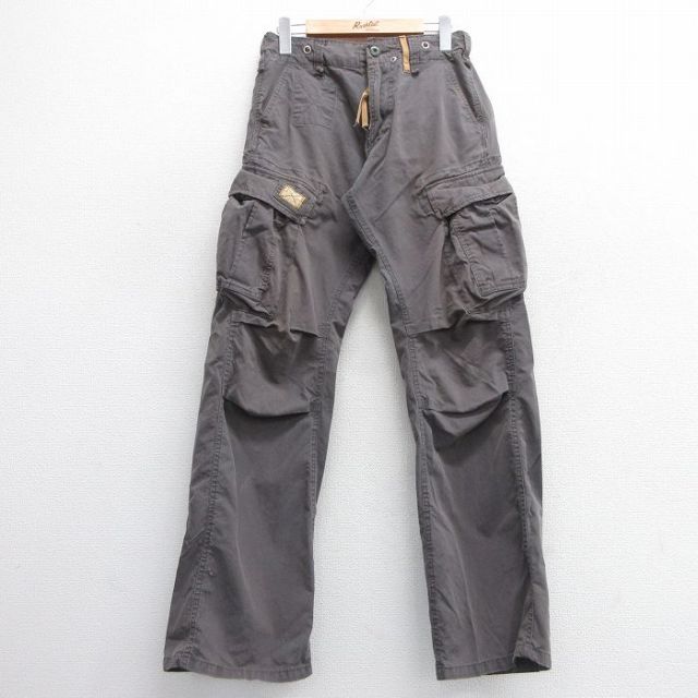 W32★古着 ズーヨーク カーゴ パンツ メンズ 濃グレー 25mar10 中古 ボトムス ロング