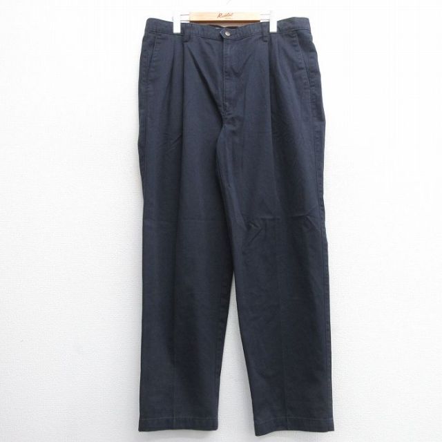 W38★古着 ドッカーズ チノ パンツ チノパン メンズ 00年代 00s コットン 紺 ネイビー 25mar10 中古 ボトムス ロング