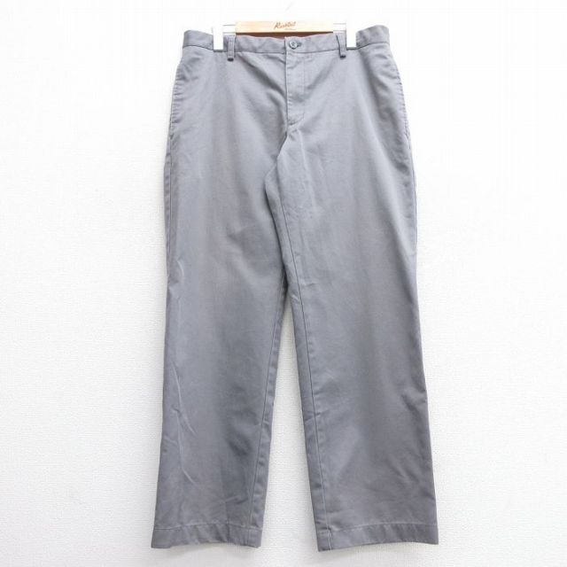【50%OFF】W36★古着 バンヒューセン パンツ メンズ コットン グレー 25mar10 中古 ボトムス ロング