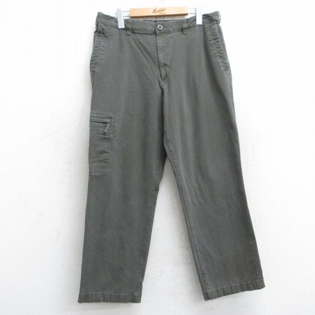 W35★古着 ドッカーズ パンツ メンズ 濃緑 グリーン 25mar11 中古 ボトムス ロング