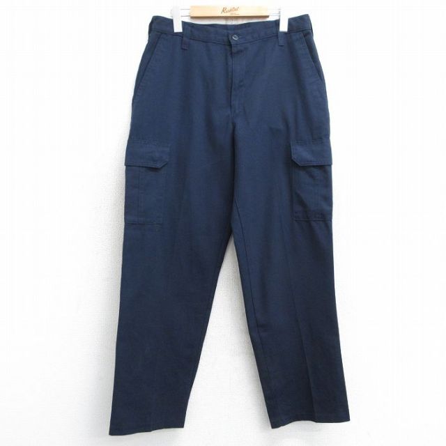 【50%OFF】W33★古着 カーゴ ワーク パンツ メンズ CiNTAS 紺 ネイビー 25mar11 中古 ボトムス ロング