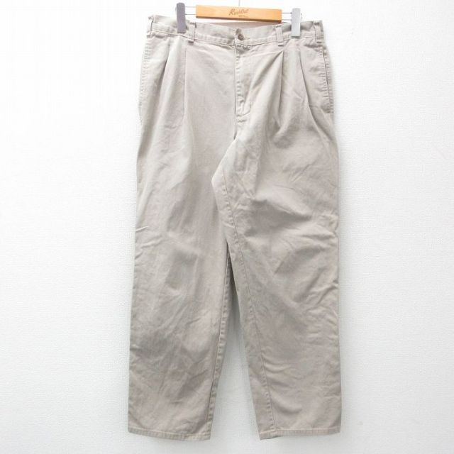 W34★古着 ドッカーズ パンツ メンズ 90年代 90s USA製 ベージュ カーキ 25mar12 中古 ボトムス ロング