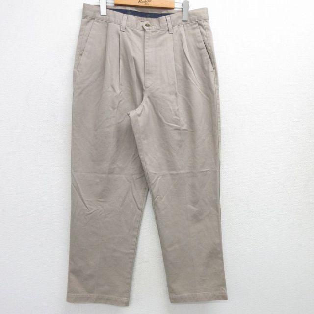 W34★古着 ドッカーズ パンツ メンズ 90年代 90s コットン USA製 ベージュ カーキ 【spe】 25mar12 中古 ボトムス ロング