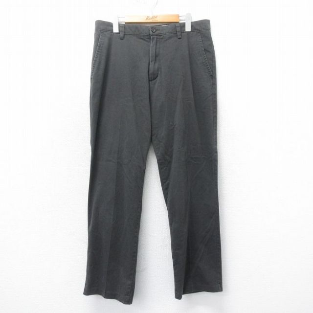 W34★古着 ドッカーズ パンツ メンズ 濃グレー 25mar12 中古 ボトムス ロング