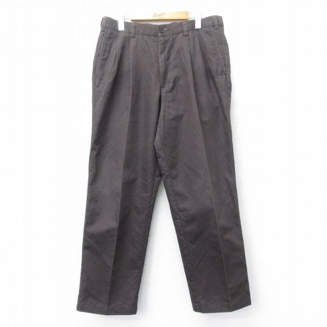 W35★古着 ドッカーズ パンツ メンズ こげ茶 ブラウン 25mar12 中古 ボトムス ロング