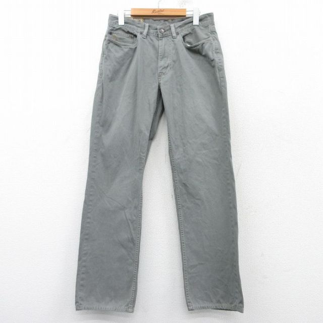 W30★古着 ラルフローレン Ralph Lauren ブランド パンツ メンズ コットン グレー 25mar12 中古 ボトムス ロング