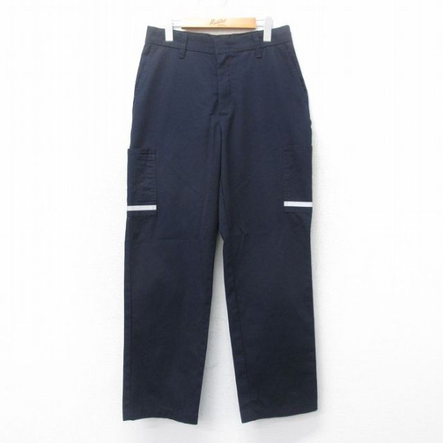 W32★古着 ワーク カーゴ パンツ メンズ フェデックス FedEX リフレクター 紺他 ネイビー 25mar12 中古 ボトムス ロング