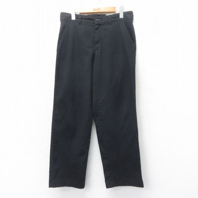 W32★古着レッドキャップ ワーク パンツ メンズ 黒 ブラック 25mar12 中古 ボトムス ロング