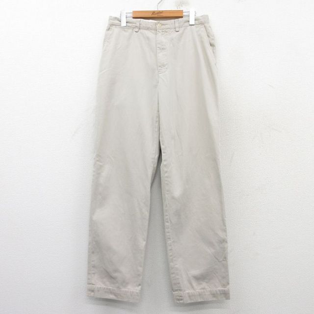 W32★古着 ラルフローレン Ralph Lauren ブランド チノ パンツ チノパン メンズ 90年代 90s PROSPECT コットン 薄ベージュ カーキ 25mar12 中古 ボトムス ロング