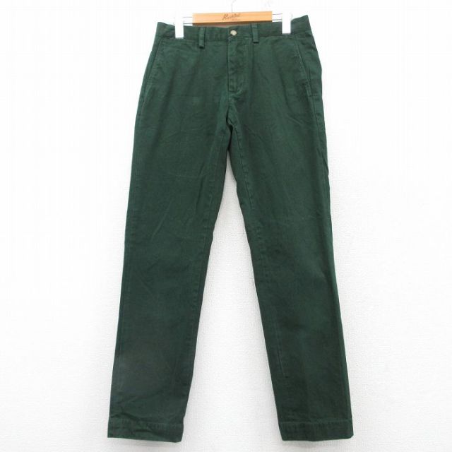 W30★古着 ラルフローレン Ralph Lauren ブランド パンツ メンズ コットン 緑 グリーン 25mar12 中古 ボトムス ロング