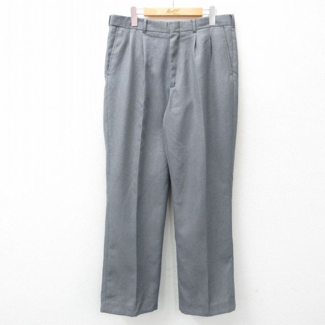 W35★古着 HABAND スラックス パンツ メンズ グレー 25mar14 中古 ボトムス ロング