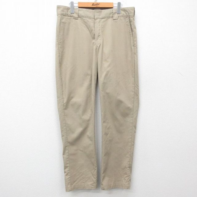 W35★古着 ディッキーズ Dickies ワーク パンツ メンズ ベージュ カーキ 25mar15 中古 ボトムス ロング