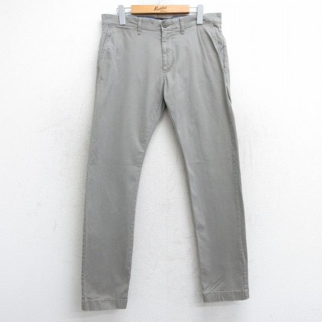 【50%OFF】W33★古着 ジェイクルー J.CREW パンツ メンズ グレー 25mar15 中古 ボトムス ロング