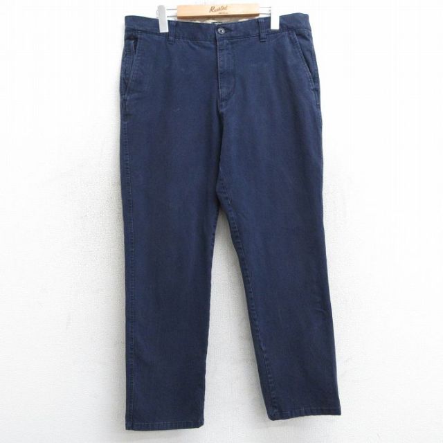 W34★古着 ドッカーズ チノ パンツ チノパン メンズ 紺 ネイビー 25mar15 中古 ボトムス ロング