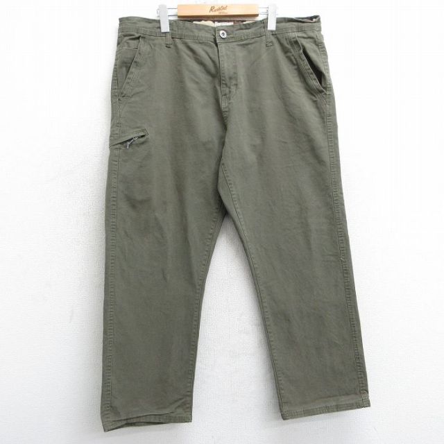 W39★古着 パンツ メンズ 濃緑 グリーン 25mar15 中古 ボトムス ロング