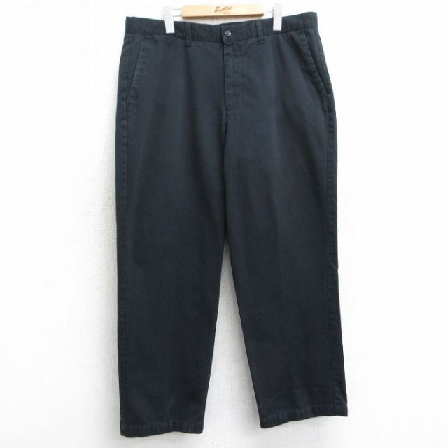 W35★古着 ドッカーズ パンツ メンズ コットン 黒 ブラック 25mar15 中古 ボトムス ロング