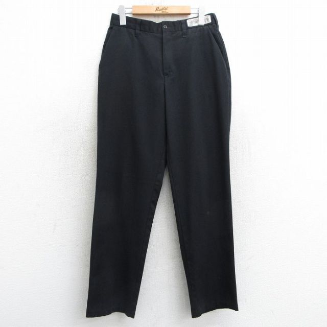 W31★古着 CINTAS ワーク パンツ メンズ 黒 ブラック 25mar15 中古 ボトムス ロング