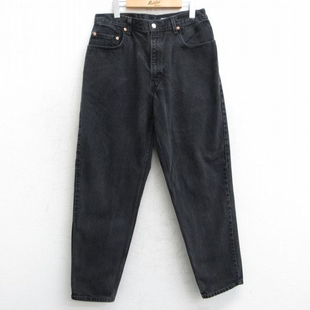 W32★古着 リーバイス Levis 560 ジーンズ メンズ 00年代 00s テーパード コットン 黒 ブラック デニム 【spe】 25mar15 中古 ボトムス ジーパン Gパン ロング パンツ