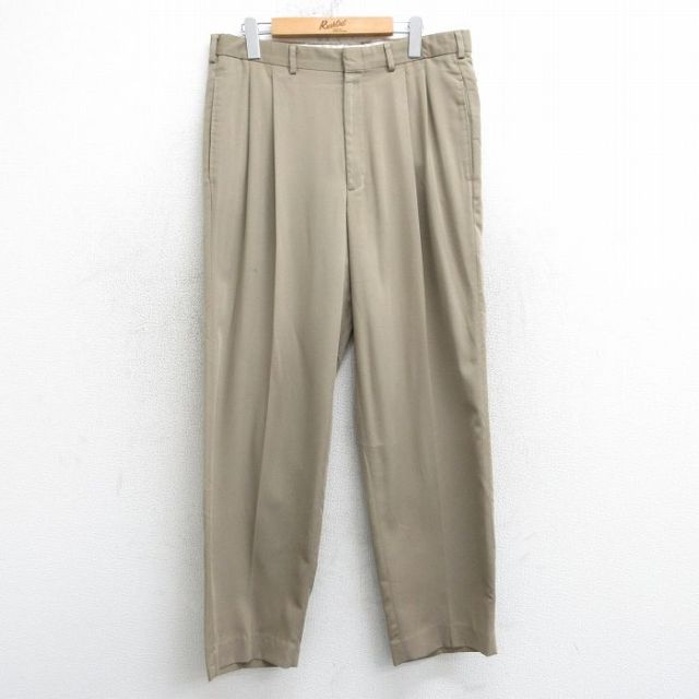 【50%OFF】W33 スラックス ベージュ | 古着