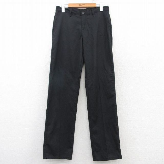 W31★古着 ディッキーズ Dickies ワーク パンツ メンズ 黒 ブラック 25mar17 中古 ボトムス ロング