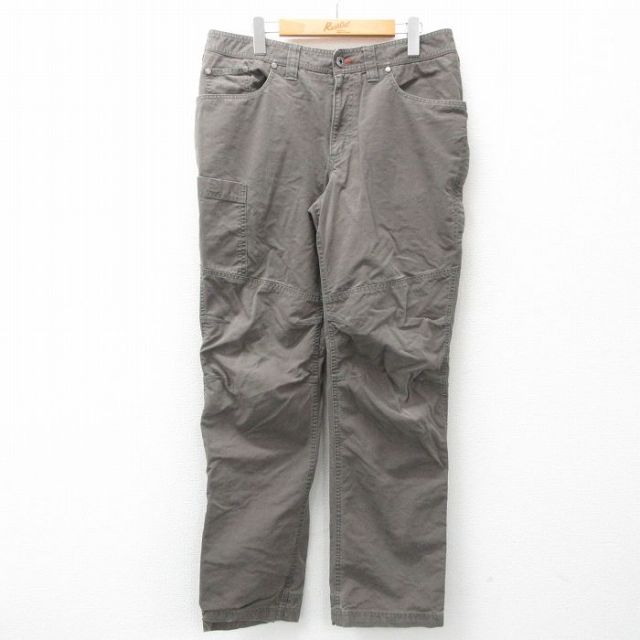 W34★古着 エルエルビーン LLBEAN カーゴ パンツ メンズ グレー系 25mar17 中古 ボトムス ロング