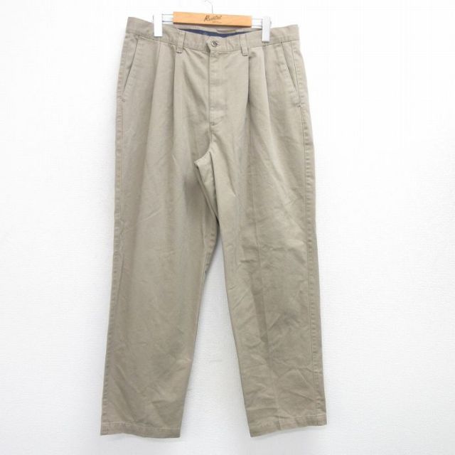【50%OFF】W35★古着 ドッカーズ パンツ メンズ 00年代 00s コットン ベージュ カーキ 25mar17 中古 ボトムス ロング