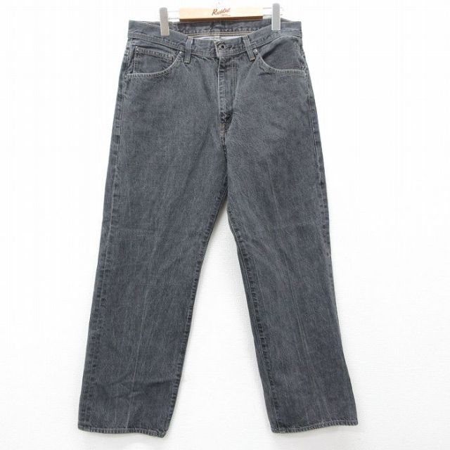 W34★古着 ラルフローレン Ralph Lauren ブランド ジーンズ メンズ コットン 黒 ブラック デニム 【spe】 25mar18 中古 ボトムス ジーパン Gパン ロング パンツ