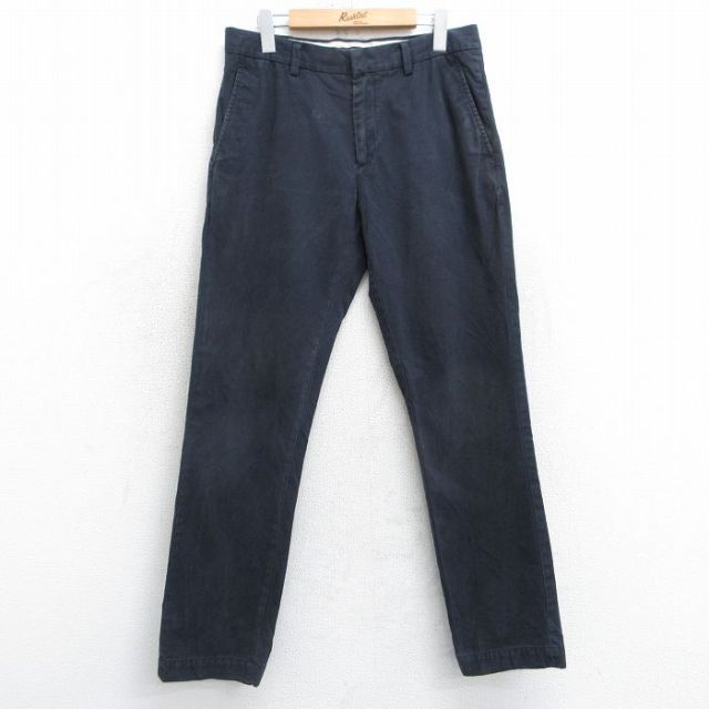 W32古着 バナナリパブリック BANANA REPUBLIC パンツ メンズ コットン 黒 ブラック 25mar18 中古 ボトムス ロング