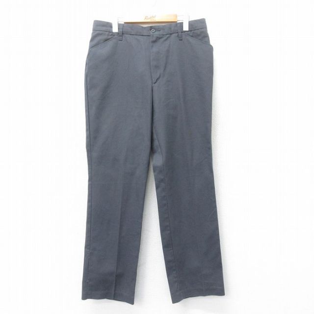 【20%OFF】W35★古着 ワーク パンツ メンズ 濃グレー 25mar18 中古 ボトムス ロング