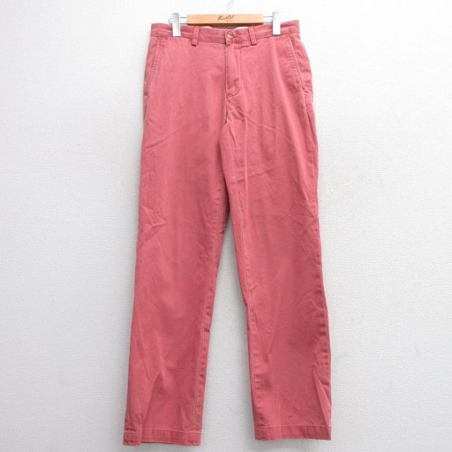 W30★古着 ラルフローレン Ralph Lauren ブランド パンツ メンズ 90年代 90s コットン ピンク系 25mar19 中古 ボトムス ロング