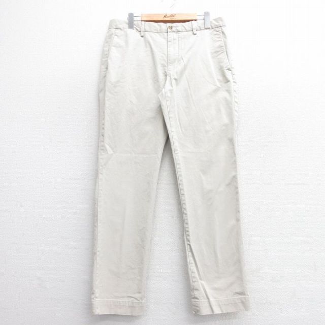 W32★古着 ラルフローレン Ralph Lauren ブランド パンツ メンズ 薄ベージュ カーキ 25mar19 中古 ボトムス ロング