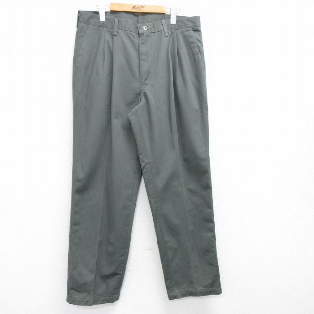 【50%OFF】W35★古着 ラングラー Wrangler パンツ メンズ 緑 グリーン 25mar19 中古 ボトムス ロング