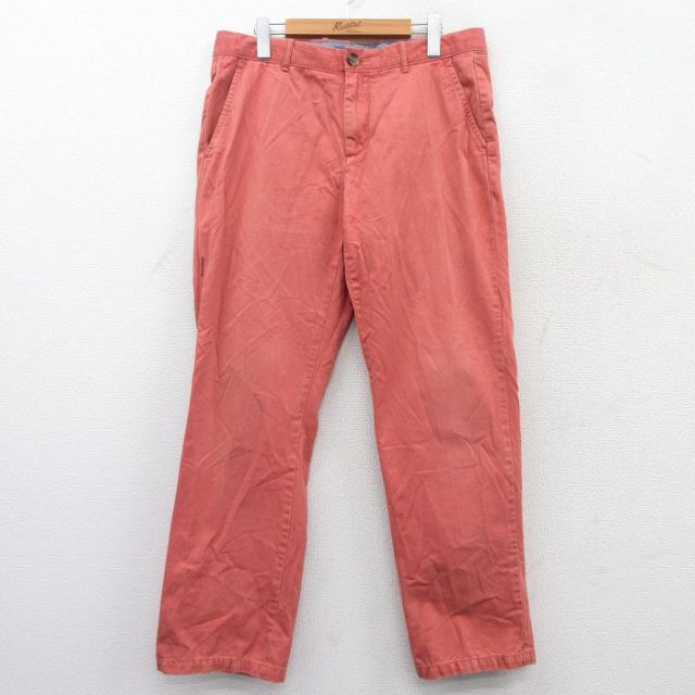 【20%OFF】W35★古着 トミーヒルフィガー TOMMY HILFIGER ブランド パンツ メンズ 濃ピンク系 25mar21 中古 ボトムス ロング