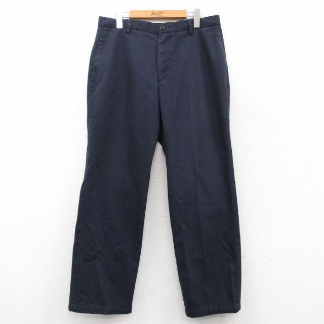 W33★古着 ドッカーズ パンツ メンズ 紺 ネイビー 25mar21 中古 ボトムス ロング