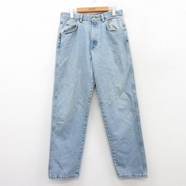 W32★古着 ラングラー Wrangler ジーンズ メンズ 00年代 00s 紺 ネイビー デニム 25mar21 中古 ボトムス ジーパン Gパン ロング パンツ