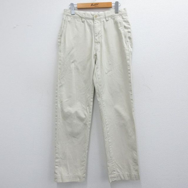 【50%OFF】W30★古着 ラルフローレン Ralph Lauren ブランド パンツ メンズ コットン 薄ベージュ カーキ 25mar22 中古 ボトムス ロング