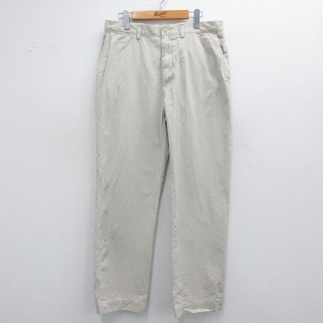 W34★古着 ラルフローレン Ralph Lauren ブランド チノ パンツ チノパン メンズ 90年代 90s PROSPECT コットン 薄ベージュ カーキ 25mar22 中古 ボトムス ロング