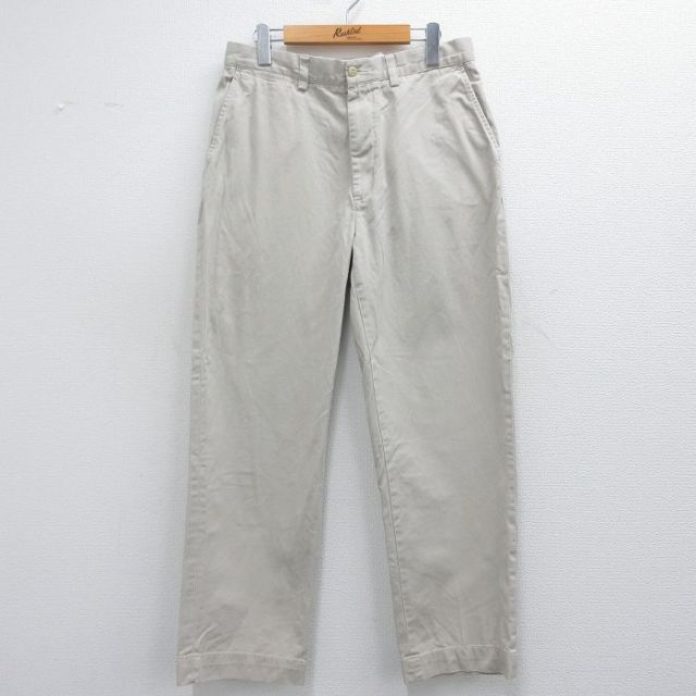 W32★古着 ラルフローレン Ralph Lauren ブランド チノ パンツ チノパン メンズ 90年代 90s PROSPECT コットン 薄ベージュ カーキ 25mar22 中古 ボトムス ロング
