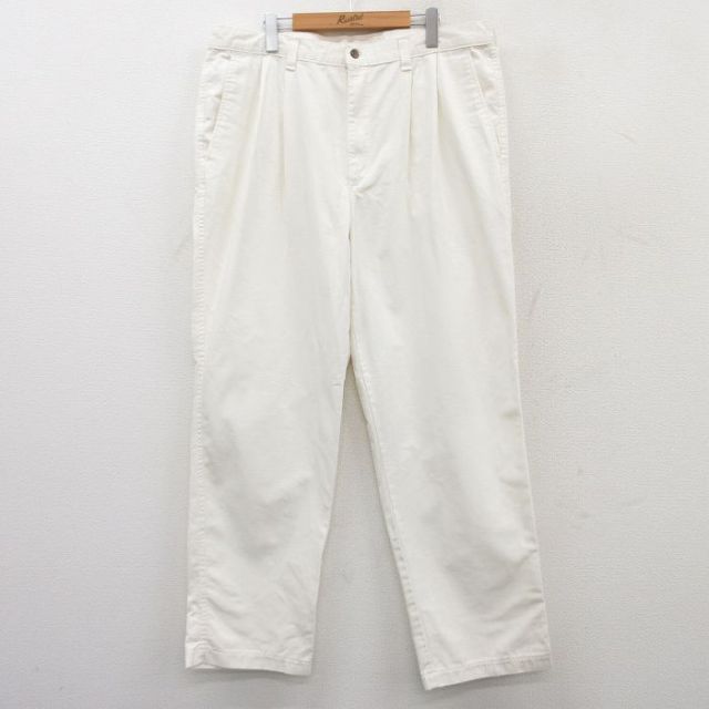 W38★古着 ドッカーズ パンツ メンズ 白 ホワイト 25mar22 中古 ボトムス ロング